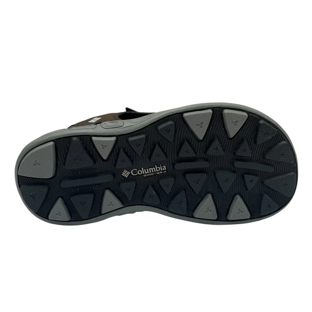 Columbia Youth Boys Girls Techsun Vent Sport Sandal Size 1 Black/Grey Adjustable